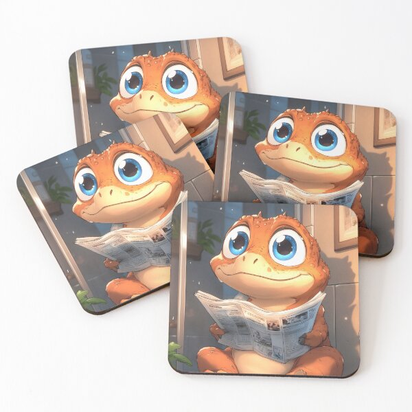 Item preview, Animal Toilet Cheerful Blue Dolphin Reads Cozy Bathroom Newspaper Pages designed and sold by mildaclairmo.