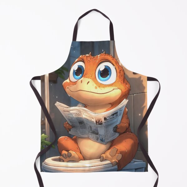Item preview, Animal Toilet Cheerful Blue Dolphin Reads Cozy Bathroom Newspaper Pages designed and sold by mildaclairmo.