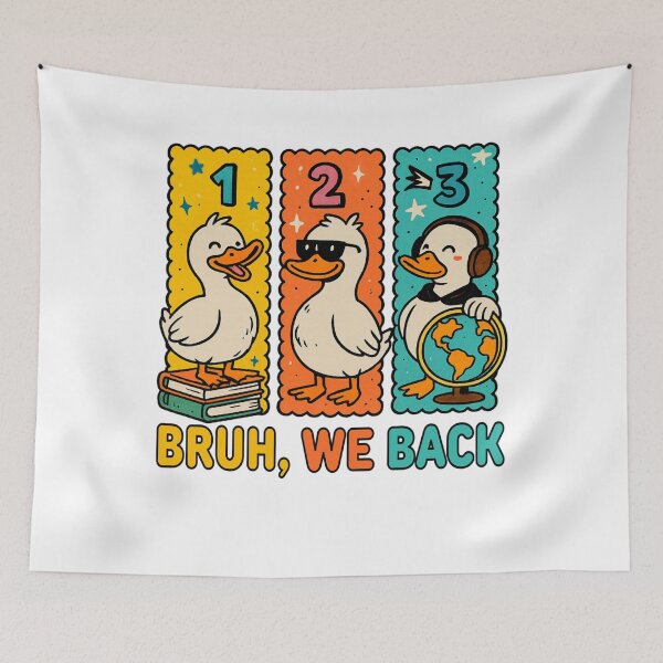 Item preview, Bruh We Back Funny Duck Back To School First Day Kid Student Design designed and sold by tigger shop.
