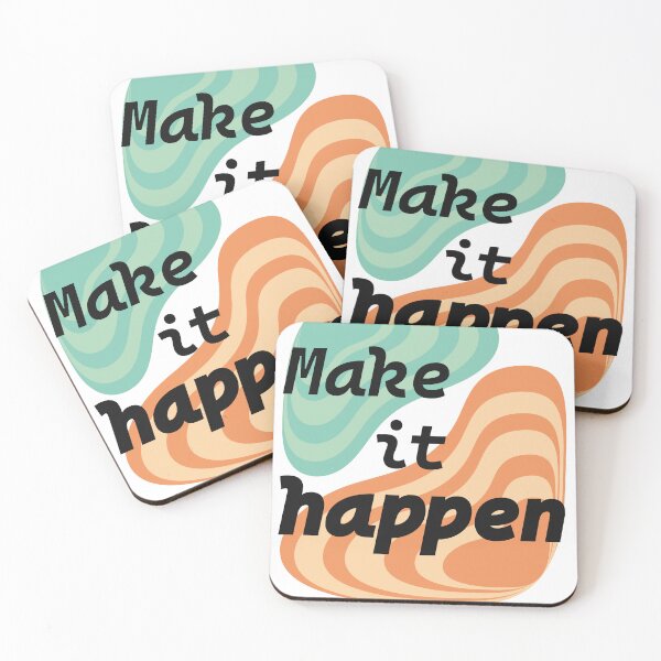 Item preview, Typographic Poster (Make it Happen) designed and sold by MarkNCreate.