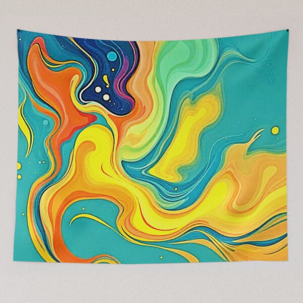 Item preview, Fluidity of Joy: Abstract Waves designed and sold by Health And Fitness Posts e-Store.