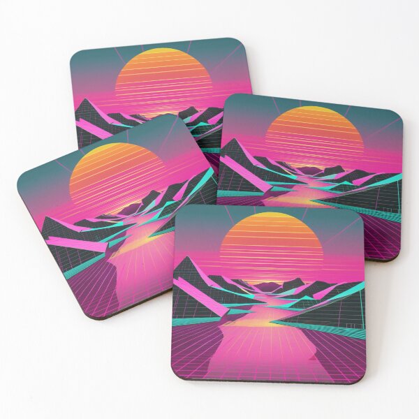 Item preview, 80s Grid Sunset designed and sold by Wearable Prints.