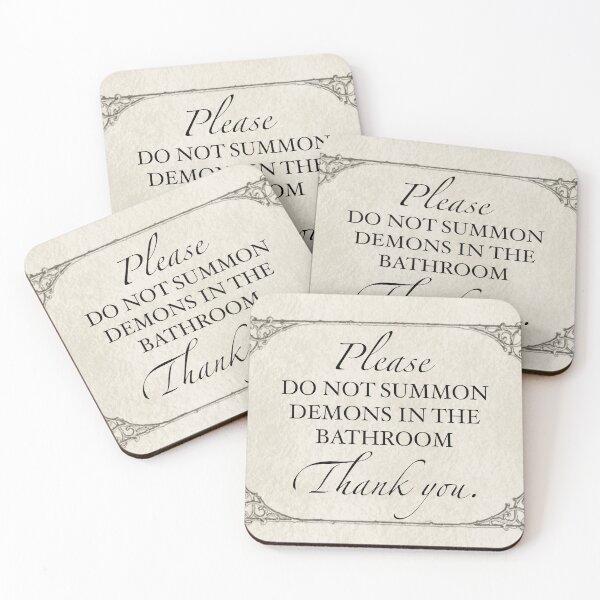 Item preview, Please do not summon demons in the bathroom designed and sold by Amidala98.