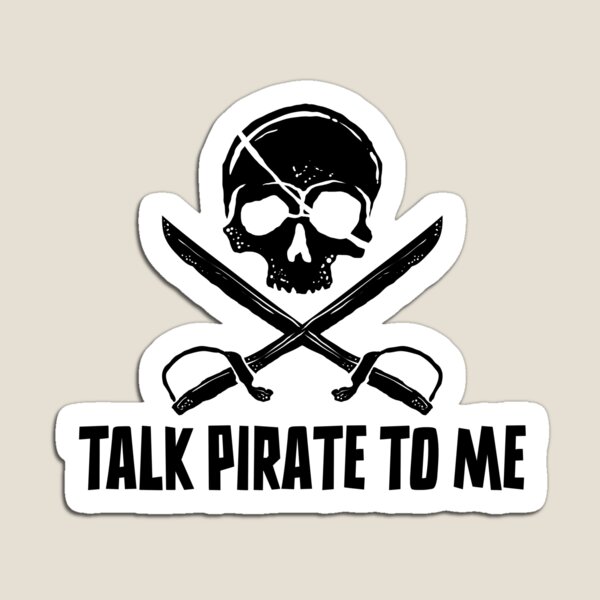 Item preview, Talk Pirate to Me Retro Jolly Roger designed and sold by Guerrilla-Dx.