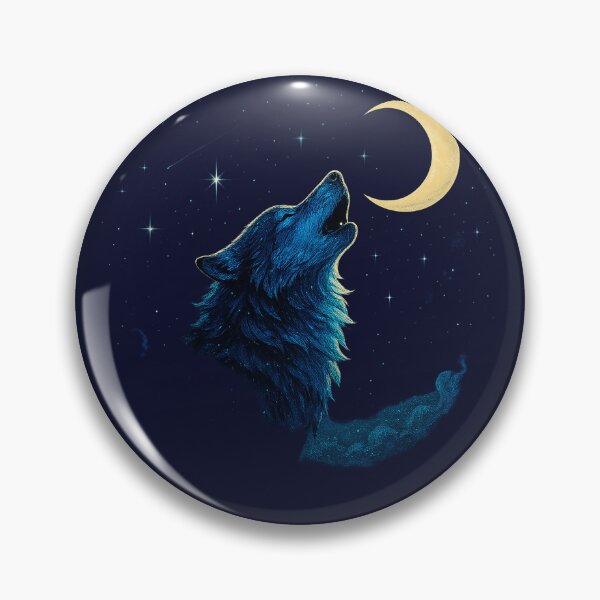 Item preview, Mystic Wolf Under the Moon – Celestial Night Howling Art designed and sold by Mike B..