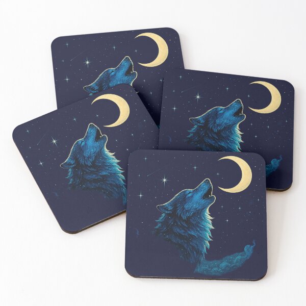 Item preview, Mystic Wolf Under the Moon – Celestial Night Howling Art designed and sold by Mike B..
