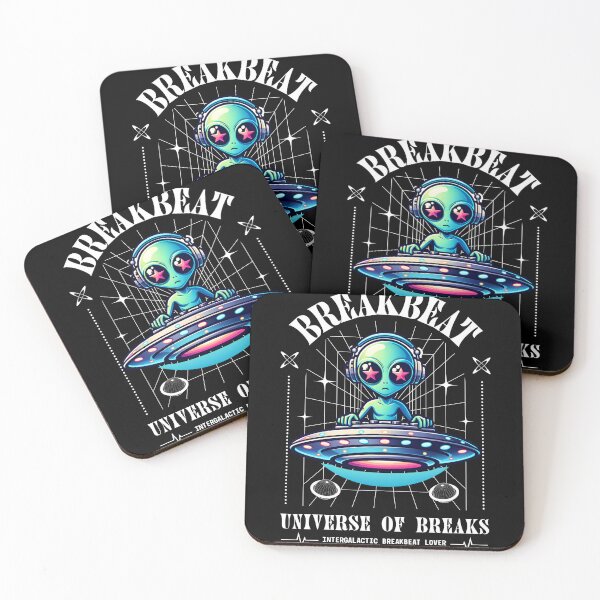 Item preview, BREAKBEAT  - Alien Ufo Decks (White) designed and sold by Discothreadz.