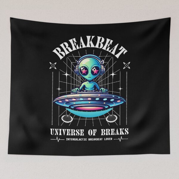 Item preview, BREAKBEAT  - Alien Ufo Decks (White) designed and sold by Discothreadz.