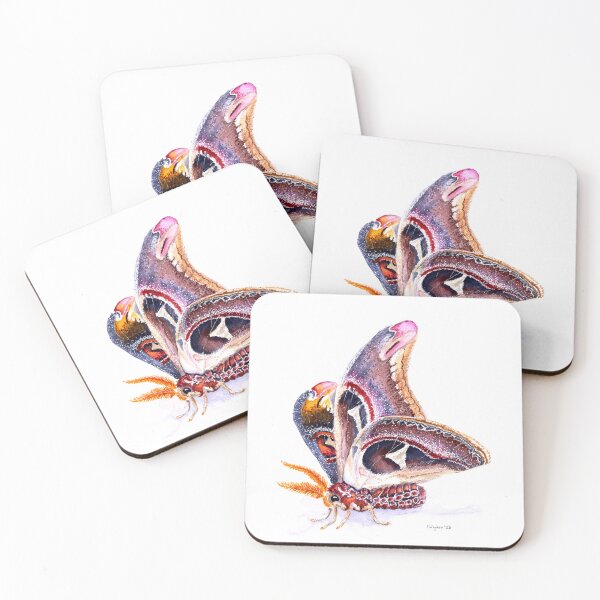 Item preview, Colorful Watercolor of Atlas Moth designed and sold by Art by Heath Ogden.
