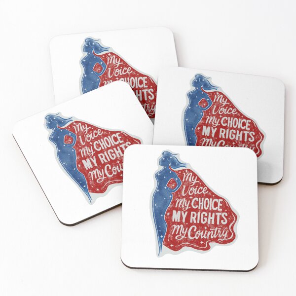 Item preview, My Voice, My Choice-Patriotic Feminist Silhouette Illustration designed and sold by Tinabedesigns.