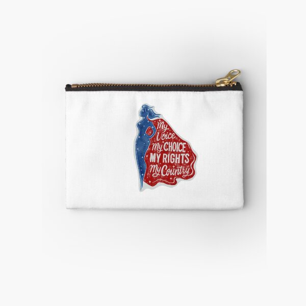 Item preview, My Voice, My Choice-Patriotic Feminist Silhouette Illustration designed and sold by Tinabedesigns.