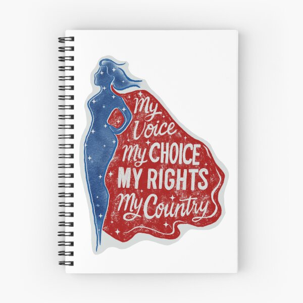 Item preview, My Voice, My Choice-Patriotic Feminist Silhouette Illustration designed and sold by Tinabedesigns.