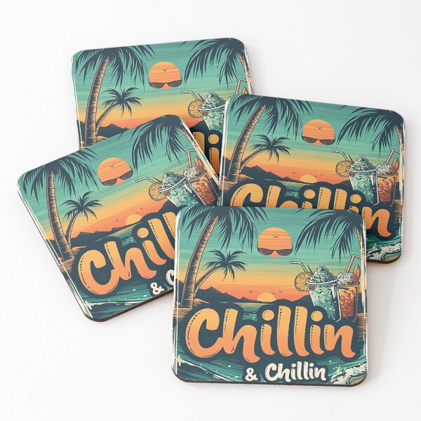 Item preview, Funny Chilin Retro Summer Beach BBQ Beach Design designed and sold by TypeSenpai99.