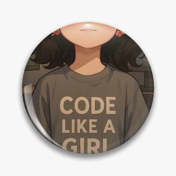 Item preview, Code Like a Girl – Empowered Coder Girl Illustration designed and sold by SilentJournal.