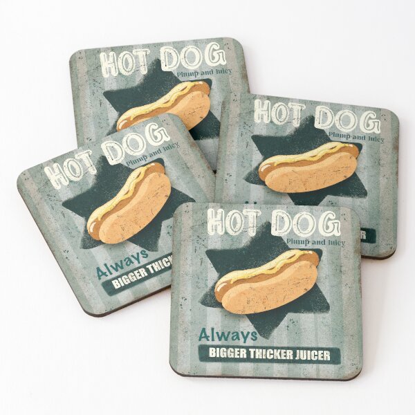 Item preview, Hot Dog vintage– Retro BBQ Poster designed and sold by Pragatee.