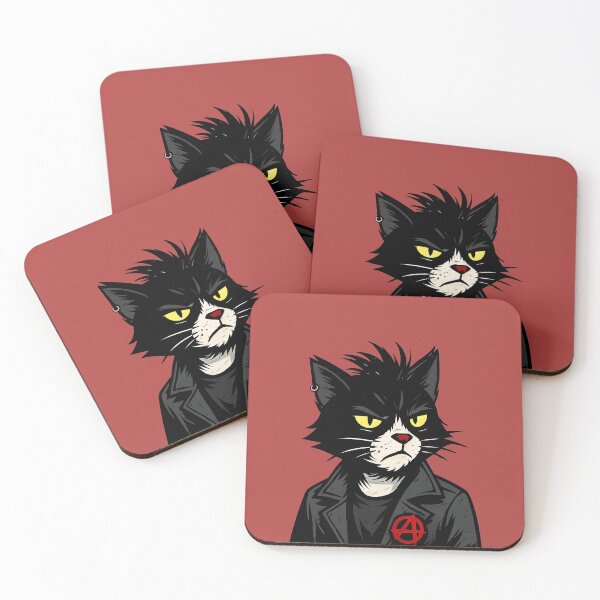 Item preview, Rebel Cat – Punk Rock Anarchist Feline with Attitude designed and sold by Mike B..