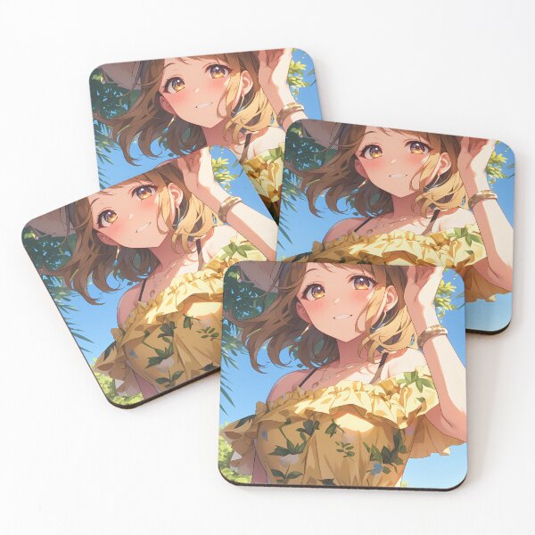 Item preview, Nanami Mami Rent Personaje Original Jardín de Verano Sonrisa Top Amarillo Anime Chica Arte designed and sold by juniorcastros.