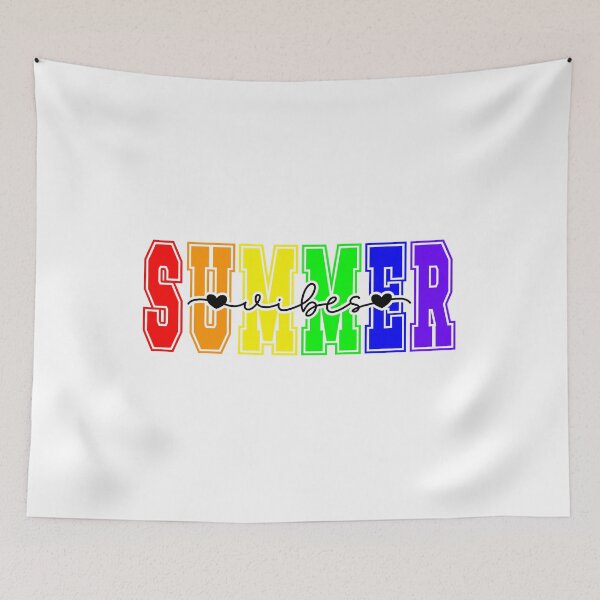 Item preview, LGBTQ Summer Vibes | Rainbow Pride Typography designed and sold by Travelslightly.