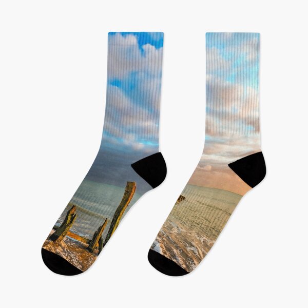 Item preview, Shoreline Glow Camber Sands UK Photo designed and sold by The Tranquil Canvas.