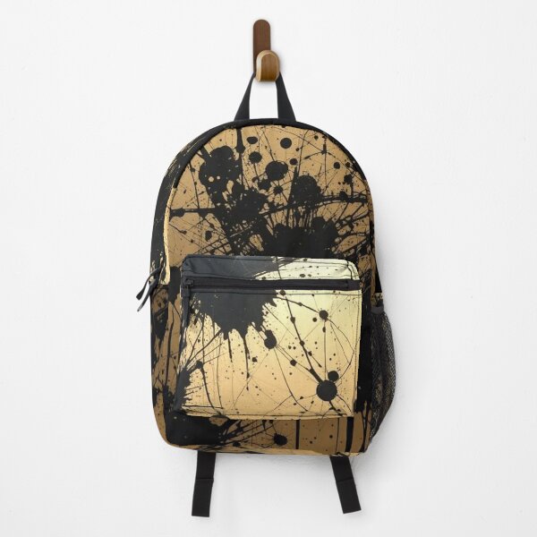 Item preview, Black Splatters Dance on Reflective Gold Canvas designed and sold by semenol.