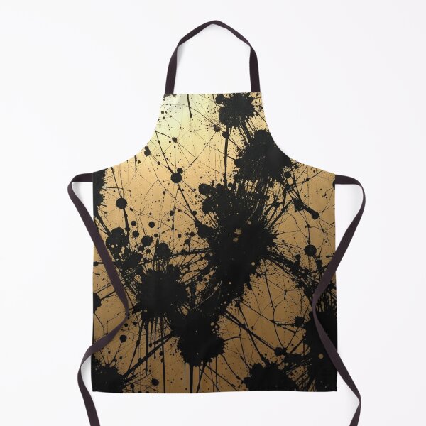 Item preview, Black Splatters Dance on Reflective Gold Canvas designed and sold by semenol.