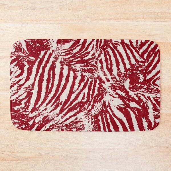 Item preview, Red Zebra Stripe Abstract Pattern Bold Animal Print designed and sold by trajeado14.