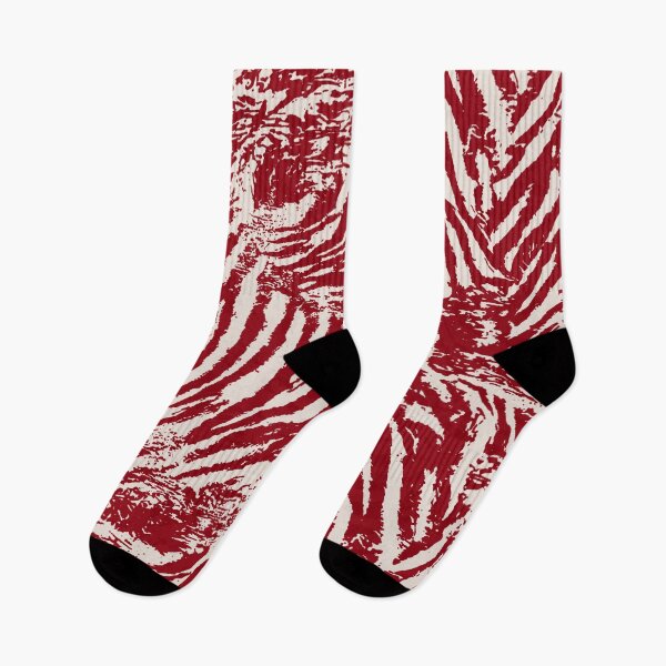 Item preview, Red Zebra Stripe Abstract Pattern Bold Animal Print designed and sold by trajeado14.