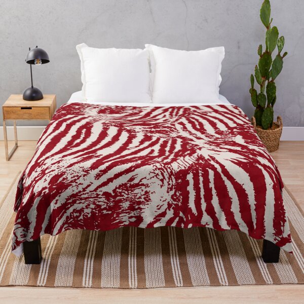 Item preview, Red Zebra Stripe Abstract Pattern Bold Animal Print designed and sold by trajeado14.