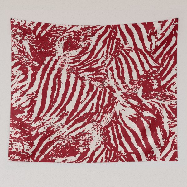 Item preview, Red Zebra Stripe Abstract Pattern Bold Animal Print designed and sold by trajeado14.