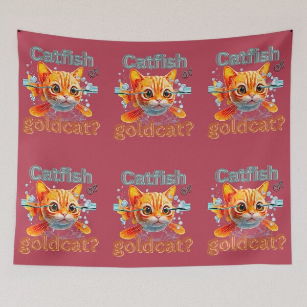 Item preview, Catfish or goldcat? cute animal bold fashion  designed and sold by JumWow.