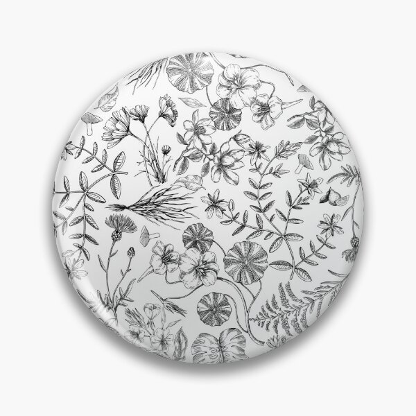 Item preview, Flower Sketches Botanical Florals designed and sold by ZaisArtStudio.