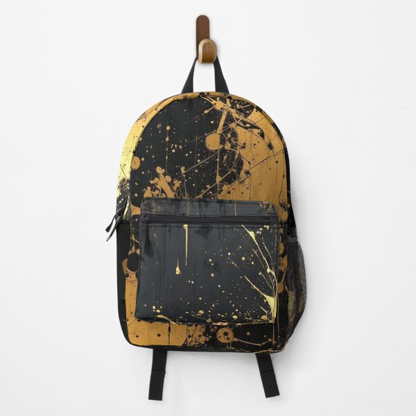 Item preview, Chaotic Elegance: Bold Black on Golden Surface designed and sold by semenol.