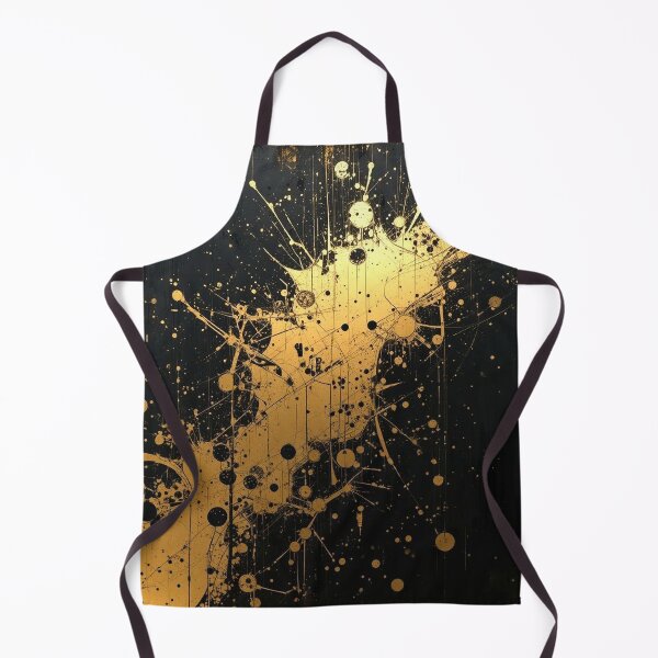 Item preview, Chaotic Elegance: Bold Black on Golden Surface designed and sold by semenol.