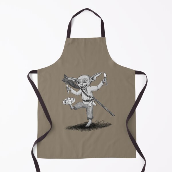 Item preview, Goblin Cheese Thief - Grayscale Fantasy Art designed and sold by KVMCreates.
