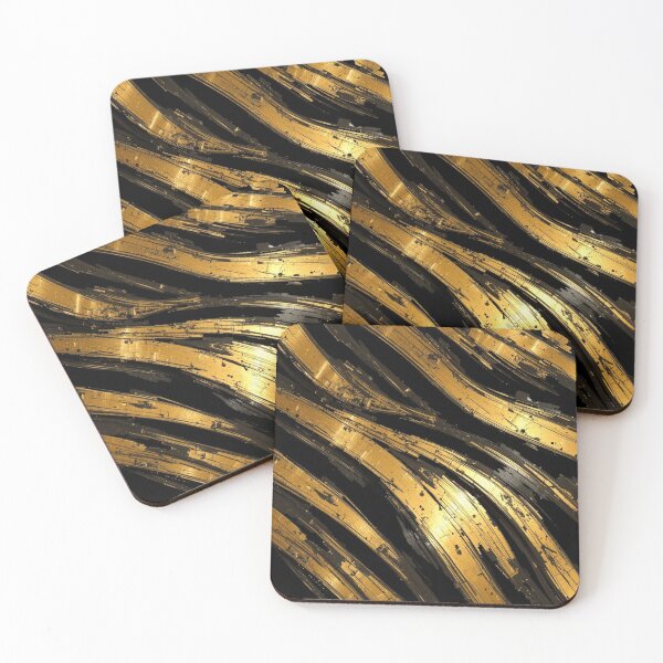 Item preview, Fluid Gold Elegance on Rich Matte Black designed and sold by semenol.