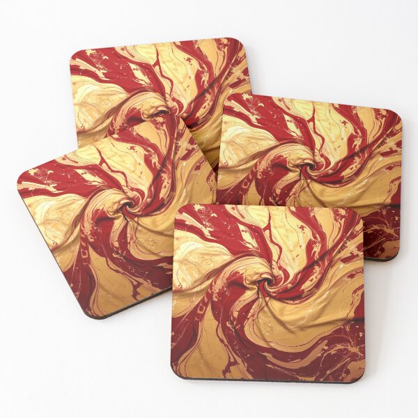 Item preview, Marbled Red and Gold Fabric in Elegant Motion designed and sold by semenol.