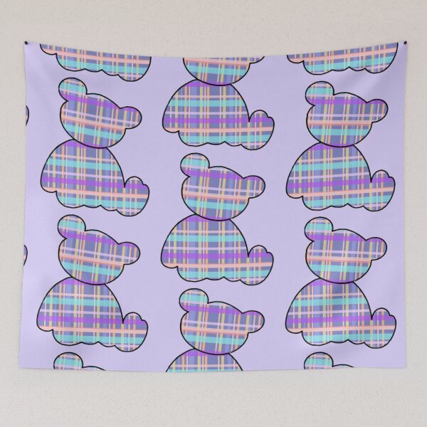 Item preview, Plaid teddy bear designed and sold by Artistkhg.