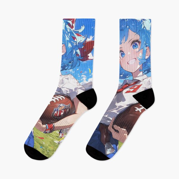 Item preview,  Cirno Touhou Anime Girl Waifu Frosty Trickster Quarterback Victory Smirk Blue Field designed and sold by earlobejerk.