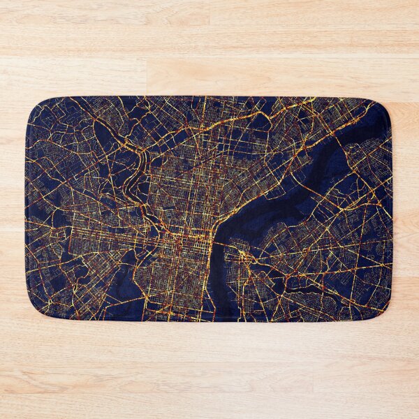 Item preview, Philadelphia, Pennsylvania, USA Map - City At Night designed and sold by deMAP.