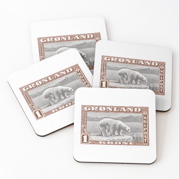 Item preview, 1915 Greenland Polar Bear Postage Stamp  designed and sold by retrographics.