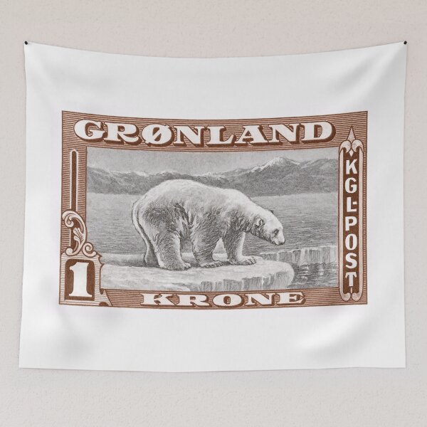 Item preview, 1915 Greenland Polar Bear Postage Stamp  designed and sold by retrographics.