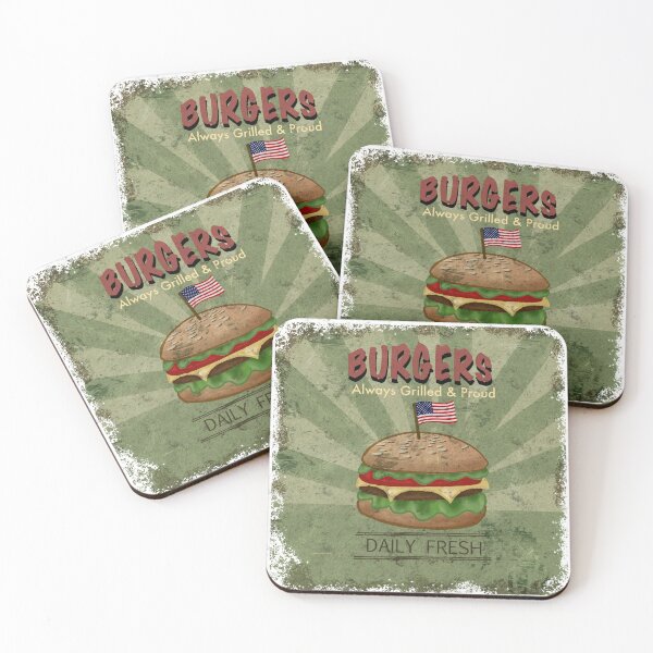 Item preview, Cheeseburger vintage Art – USA July 4 designed and sold by Pragatee.
