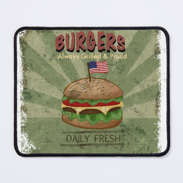 Item preview, Cheeseburger vintage Art – USA July 4 designed and sold by Pragatee.