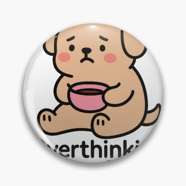 Item preview, Worried Dog – Overthinking Again Cute Sticker designed and sold by champkppwc.