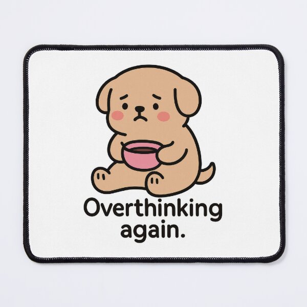 Item preview, Worried Dog – Overthinking Again Cute Sticker designed and sold by champkppwc.