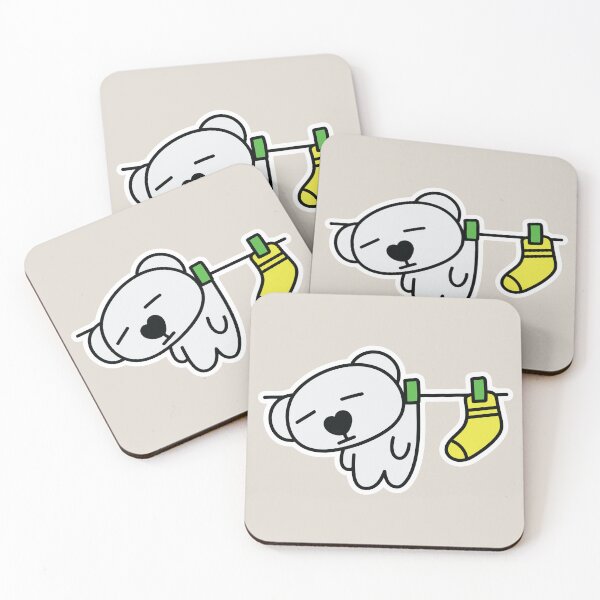 Item preview, Silent Outsider Koala Laundry – Cute Heart Nose Minimalist Character designed and sold by hyehye33.