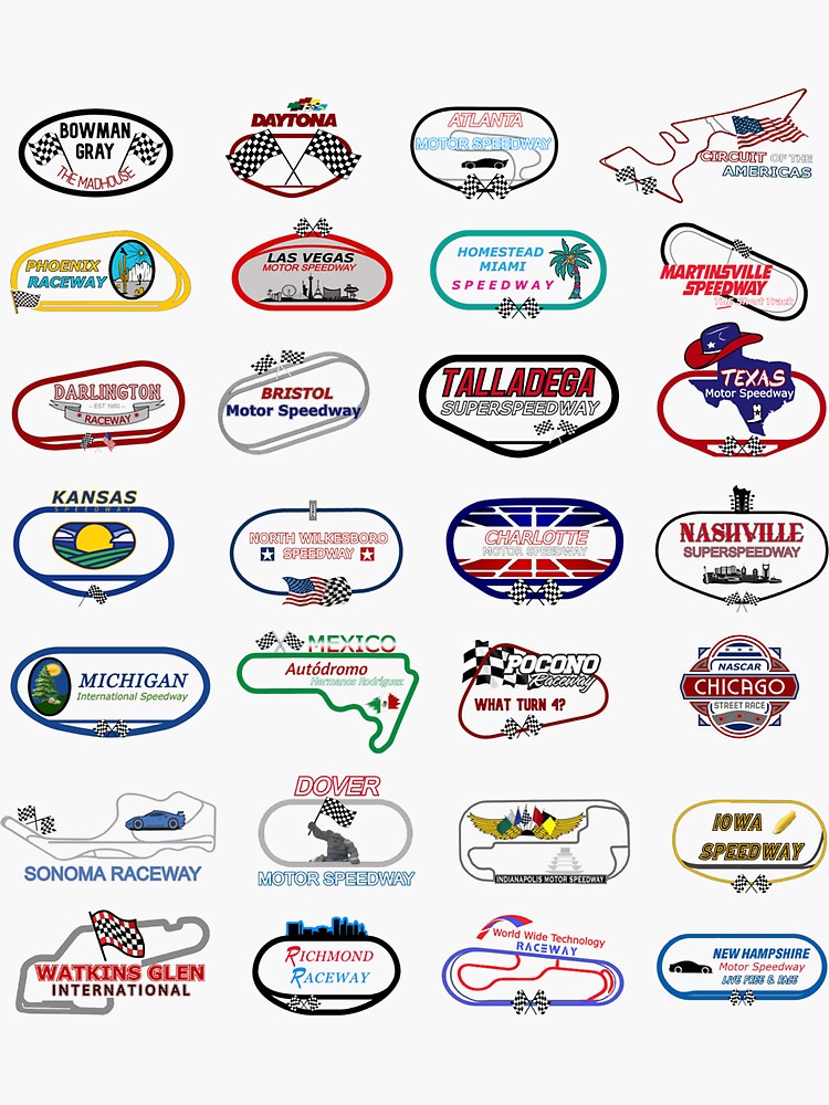Thumbnail 3 of 3, Sticker, NASCAR 2025 Track Circuit designed and sold by GoTrackHopper.