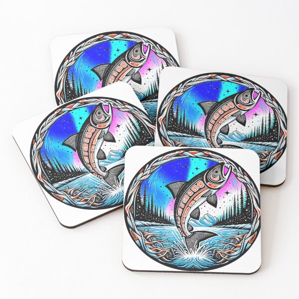 Item preview, ALASKAN TRIBAL SALMON ART designed and sold by NativeGraffix.
