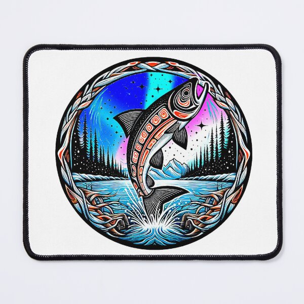 Item preview, ALASKAN TRIBAL SALMON ART designed and sold by NativeGraffix.