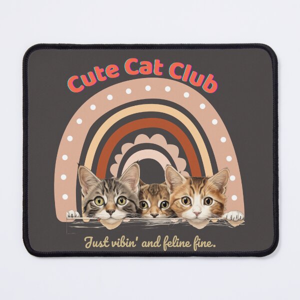 Item preview, Cool Cat Club:Just Vibin’ And Feline Fine designed and sold by BeeStylishTees.